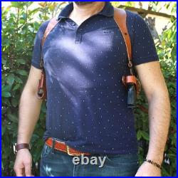 Leather Horizontal Shoulder Holster Fits, H&K VP40 40SW 4.09'' Barrel R/H #1204#