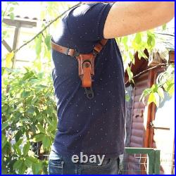 Leather Horizontal Shoulder Holster Fits, H&K VP40 40SW 4.09'' Barrel R/H #1204#