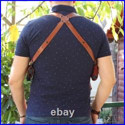 Leather Horizontal Shoulder Holster Fits, H&K VP40 40SW 4.09'' Barrel R/H #1204#