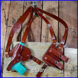 Leather Horizontal Shoulder Holster with Magazine Pouch Heckler & Koch Models Leather Horizontal Shoulder Holster with Magazine Pouch Heckler & Koch Models