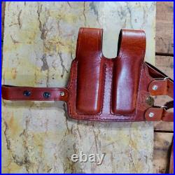 Leather Horizontal Shoulder Holster with Magazine Pouch Heckler & Koch Models Leather Horizontal Shoulder Holster with Magazine Pouch Heckler & Koch Models