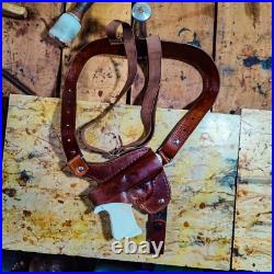 Leather Horizontal Shoulder Holster with Thumb Break for Heckler & Koch Models Leather Horizontal Shoulder Holster with Thumb Break for Heckler & Koch Models