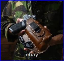 Leather IWB BROWN Right Holster With Wedge For HK P30 WithTLR7A Leather IWB BROWN Right Holster With Wedge For HK P30 WithTLR7A