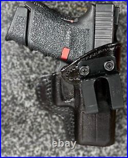 Leather Inside the waistband Gun Holster Forward Cant Solid Belt Loop