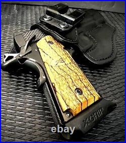 Leather Inside the waistband Gun Holster Forward Cant Solid Belt Loop