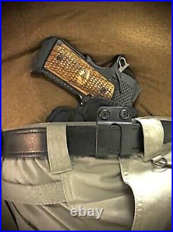 Leather Inside the waistband Gun Holster Forward Cant Solid Belt Loop