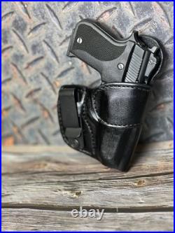Leather Inside the waistband Gun Holster Forward Cant with metal belt clip
