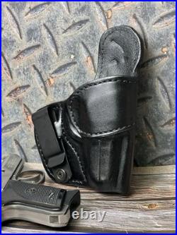 Leather Inside the waistband Gun Holster Forward Cant with metal belt clip