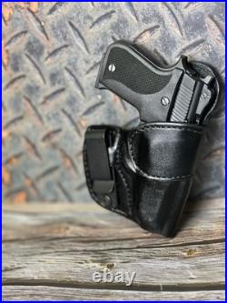 Leather Inside the waistband Gun Holster Forward Cant with metal belt clip