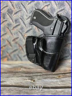 Leather Inside the waistband Gun Holster Forward Cant with metal belt clip