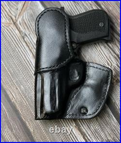 Leather Inside the waistband Gun Holster Forward Cant with metal belt clip