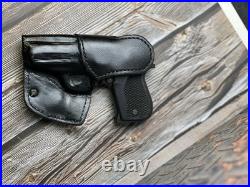 Leather Inside the waistband Gun Holster Forward Cant with metal belt clip