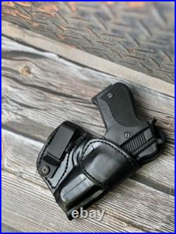 Leather Inside the waistband Gun Holster Forward Cant with metal belt clip