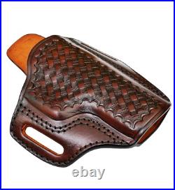 Leather OWB Holster Fits H&K 45, VP9, P30 Fast Draw Basket Weave