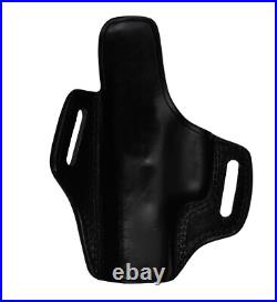 Leather OWB Holster Fits H&K 45, VP9, P30 Fast Draw Basket Weave