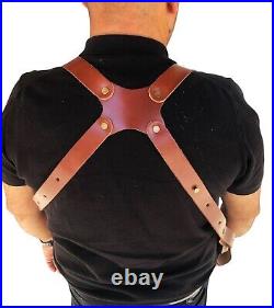 Leather Shoulder Holster Fits H&K VP9, P30, 45 Vertical Posture