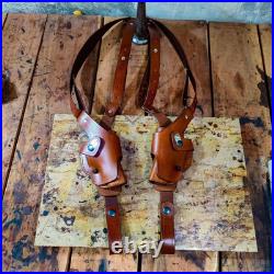 Leather Vertical Roto Double Shoulder Holster For Heckler & Koch Models