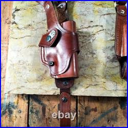 Leather Vertical Roto Shoulder Holster with Magazine For Heckler & Koch Models Leather Vertical Roto Shoulder Holster with Magazine For Heckler & Koch Models