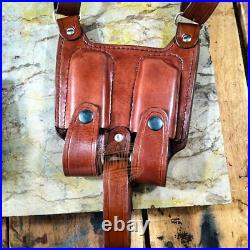 Leather Vertical Roto Shoulder Holster with Magazine For Heckler & Koch Models Leather Vertical Roto Shoulder Holster with Magazine For Heckler & Koch Models
