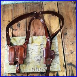 Leather Vertical Roto Shoulder Holster with Magazine For Heckler & Koch Models Leather Vertical Roto Shoulder Holster with Magazine For Heckler & Koch Models