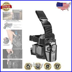 Level II Retention Drop Leg Holster Comfortable Fit for Full & Compact Pistols