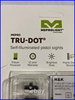 Meprolight 11517G Tru Dot Night Sight Set Green/Green For HK USP Compact