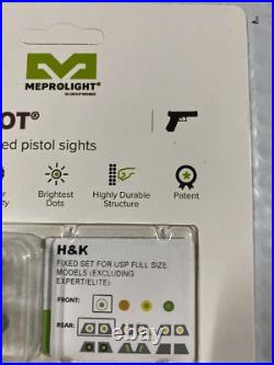 Meprolight 11517G Tru Dot Night Sight Set Green/Green For HK USP Compact