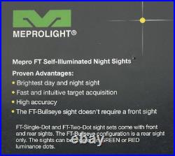 Meprolight USA Mepro FT Bullseye Rear Sight Fixed Green Black Frame Brand New