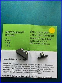Meprolight iron sights TRU DOT ML-11516 HK USP FULL SIZE