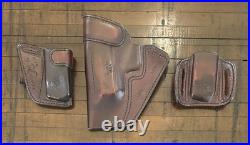 Mitch Rosen Holster/arg/ 2 Magazine Holders/hk P7 M10/mahogany