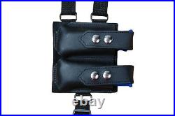 NEW Barsony Black Leather Vertical Shoulder Holster w Mag Pouch Kahr HK FNX Comp