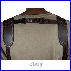 NEW Barsony Brown Leather Shoulder Holster Dbl Mag Pouch Glock HK FN Full Size