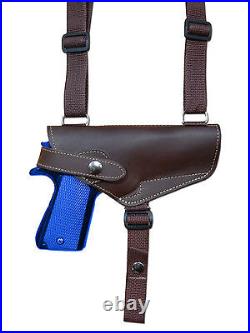 NEW Barsony Brown Leather Shoulder Holster Dbl Mag Pouch Glock HK FN Full Size