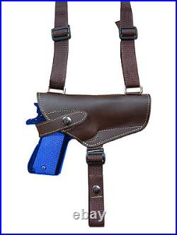 NEW Barsony Brown Leather Shoulder Holster Dbl Mag Pouch Glock HK FN Full Size