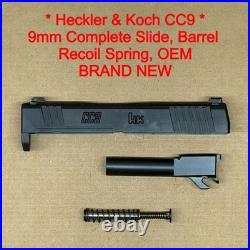 NEW HK CC9 OR Complete Slide Assembly 9mm 3.32 Optics Ready OEM Black Factory