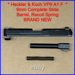 NEW HK VP9A1 F Complete Slide 9mm 4.53 OEM Black Full Size Assembly