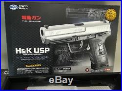 NEW Tokyo Marui H&K USP SILVER SLIDE Automatic Electoric Airsoft Gun F/S