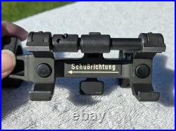 New, Heckler & Koch G3 claw-type scope mount W. German/30mm rings with1 inserts