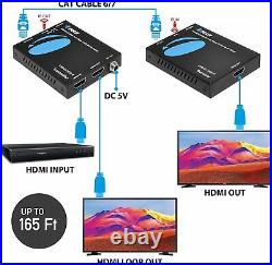 OREI 4K HDMI Extender Over Single CAT6/7 4K Up to 165 ft(UHD-EX165H-K)