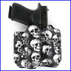 OWB Light Holster H&K Handguns Streamlight TLR-8 Sub Optic -Multi Skulls