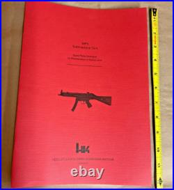 Original Hk Heckler & Koch Mp5 Submachine Gun Spare Parts Catalogue Manual