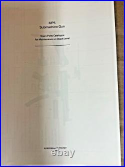 Original Hk Heckler & Koch Mp5 Submachine Gun Spare Parts Catalogue Manual