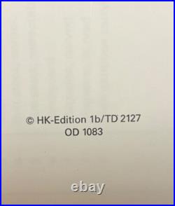 Original Hk Heckler & Koch Mp5 Submachine Gun Spare Parts Catalogue Manual