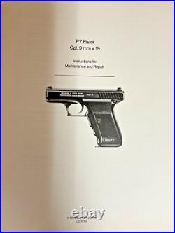 Original Hk Heckler & Koch P7 Pistol 9mmx19 Instr. Maint. & Repair Manual German