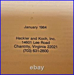 Original Hk Inc Heckler & Koch P7m13 Pistol Tech Manual Deal/maint/fact 9mmx19