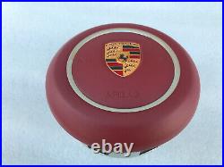 PORSCHE 911 BOXSTER CAYMAN CAYENNE MACAN PANAMERA SRS UNIT smoth LEATHER red