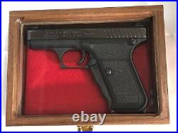 Pistol Gun Presentation Case Glass Top Wood Box For H&k P7 Heckler & And Koch D