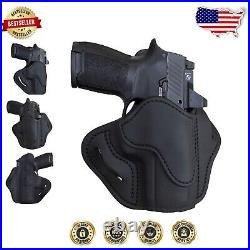 Premium Leather OWB Holster for P320c, HK VP9sk & Compact Firearms Right Hand