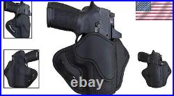 Premium Leather OWB Holster for P320c, HK VP9sk & Compact Firearms Right Hand