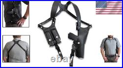 Premium Leather Shoulder Holster for Concealed Carry Right Hand Adjustable Premium Leather Shoulder Holster for Concealed Carry Right Hand Adjustable